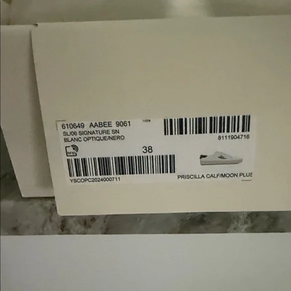 Saint Laurent White and Black Sneakers - Picture 2 of 15